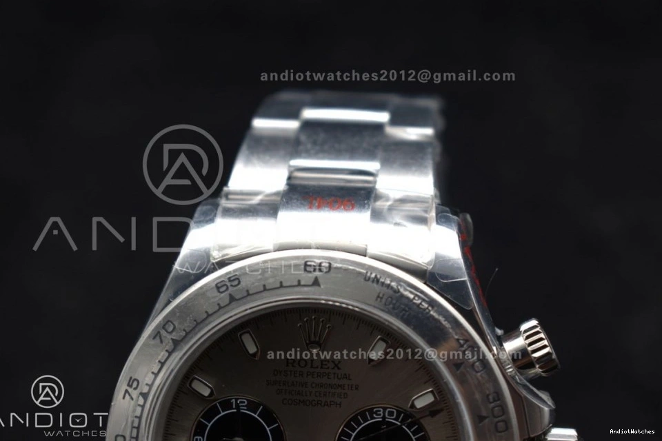 756 QF SS Grey Edition Daytona GoAnywhere Bracelet 1:1 Dial Best SA on 116509 0411